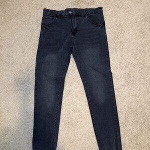 Black High Rise Skinny Jeans Men's Size L Stretch Denim Classic Everyday Pants